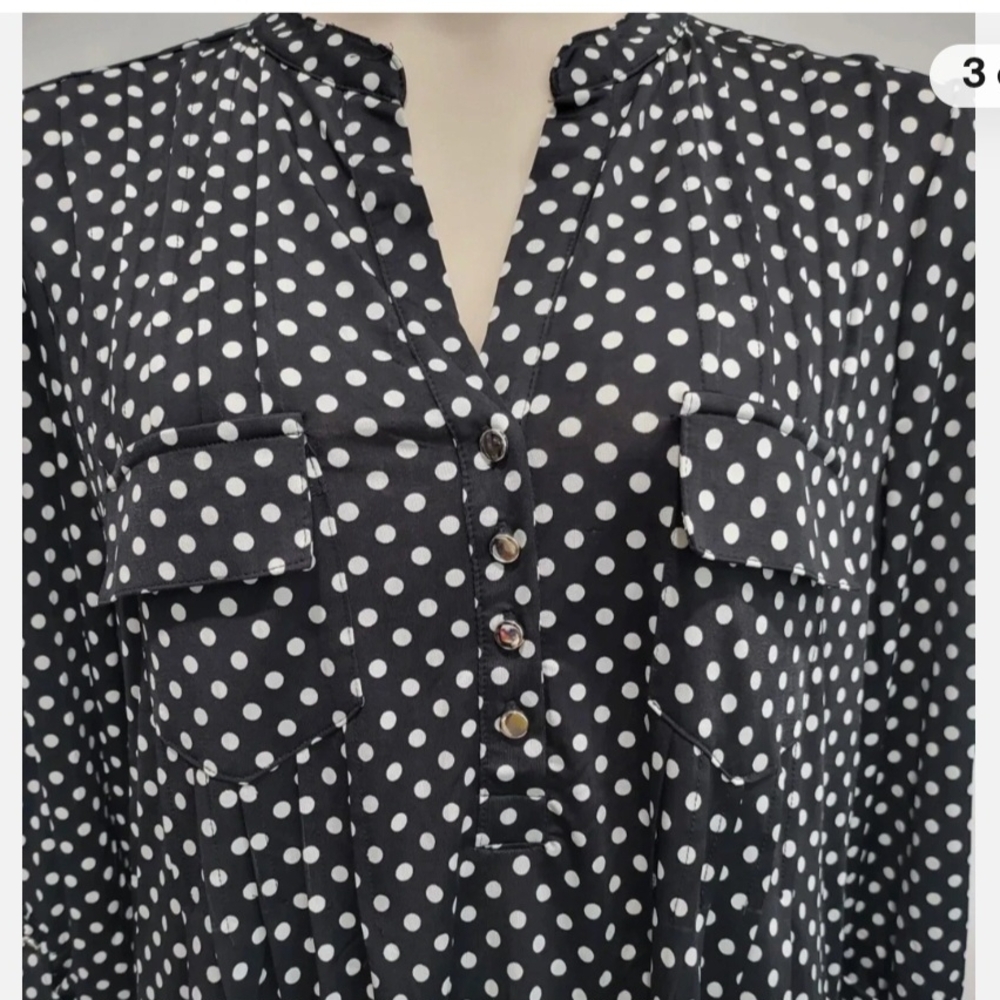 Cocomo Black and White Polka Dot Blouse